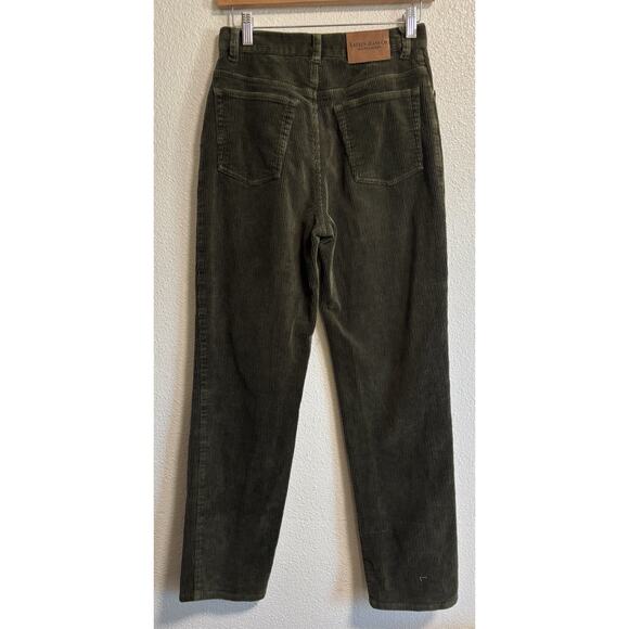 Lauren Jeans Co Ralph Lauren Corduroy Pants Woman 4 Straight Leg Olive Green VTG - Picture 2 of 9